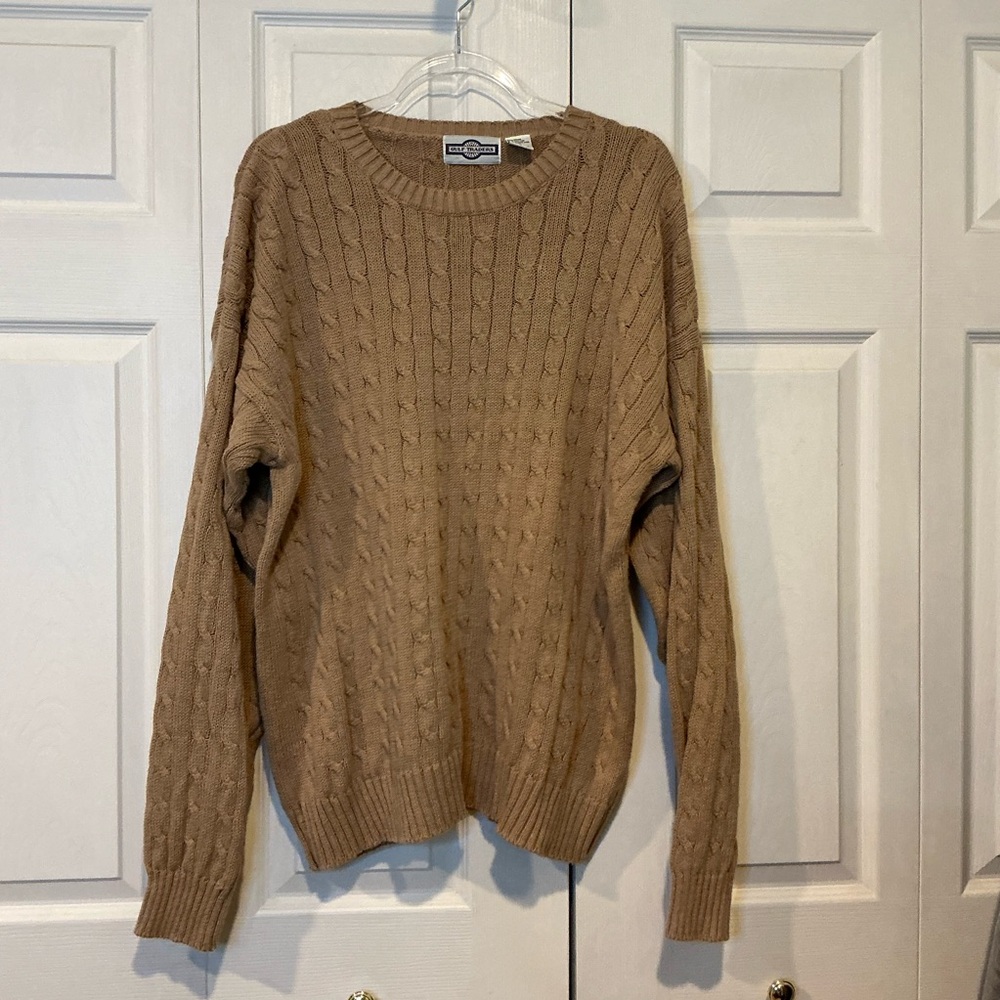 🐸 Vintage Gulf Traders Tan Crewneck Sweater - XL